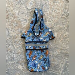 Dog rain coat- medium, raining cats and dogs print